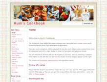 Tablet Screenshot of mumscookbook.net
